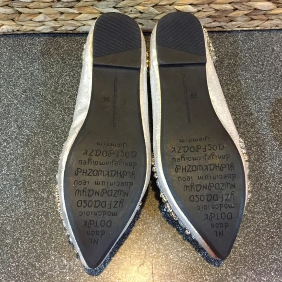 Elegant Silver Embellished Flats - Picture 16 of 16